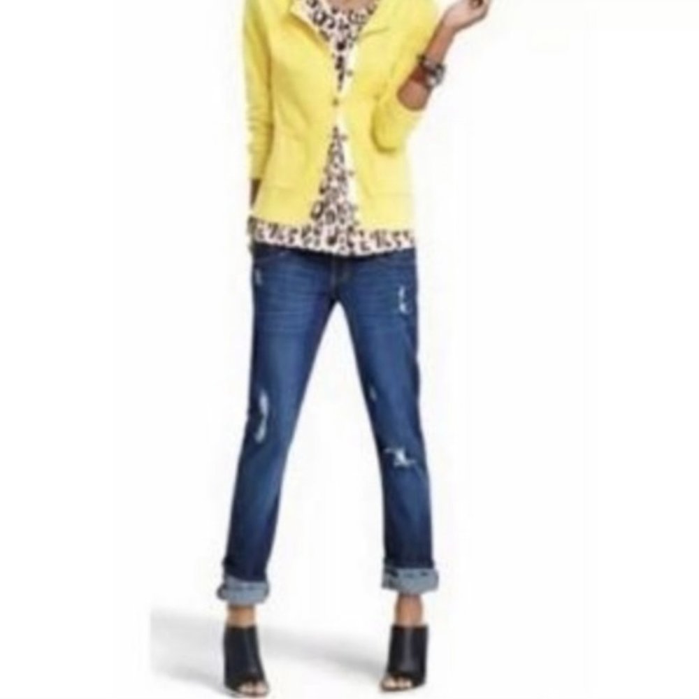 Cabi Distressed Slim Boyfriend Jeans Size 8